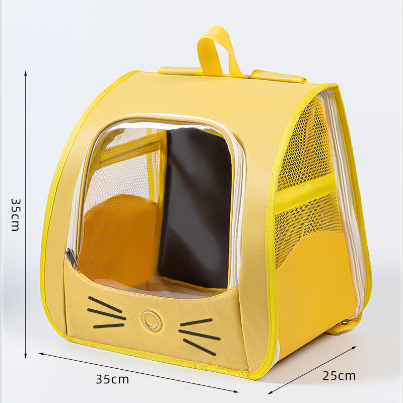Eprolo pet carrier backpack for small dogs and cats with breathable mesh, suitable for travel, car trips, and outdoor use