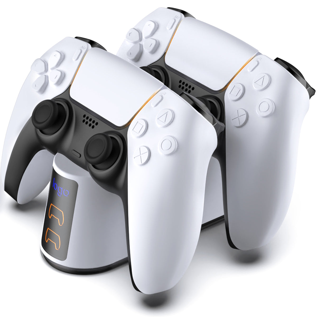 eprolo PS5 Slim controller charger with RGB seven-color luminous base and dual fast charging for gaming peripherals