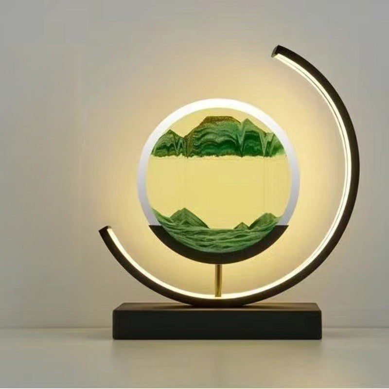Eprolo LED flowing sand painting lamp night light with colorful sand flowing inside, decorative home lighting and gift option.