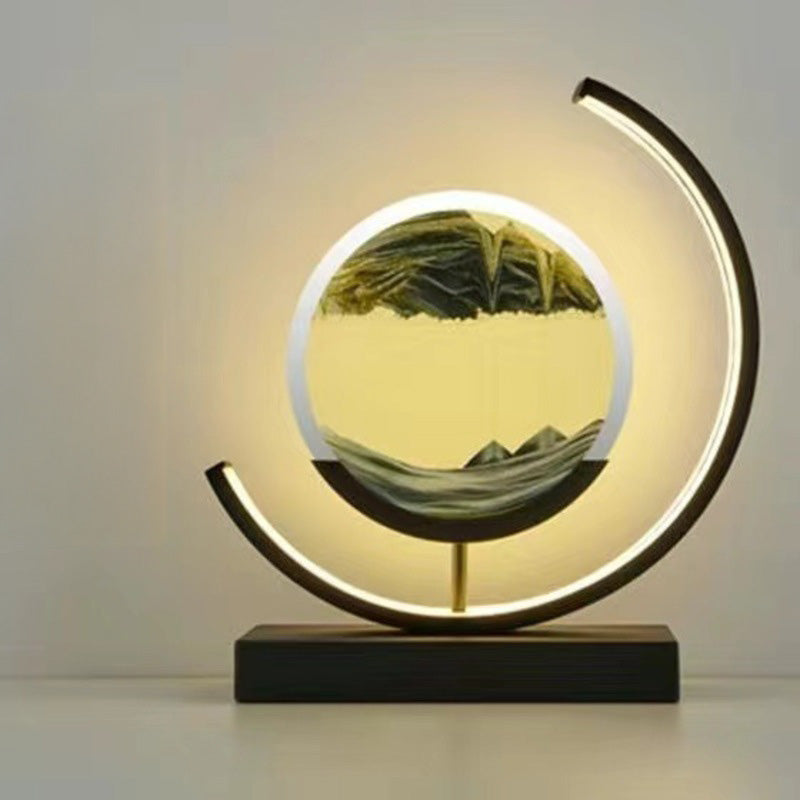 eprolo LED flowing sand painting lamp night light, featuring a mesmerizing flowing sand display for home decor and ambiance.