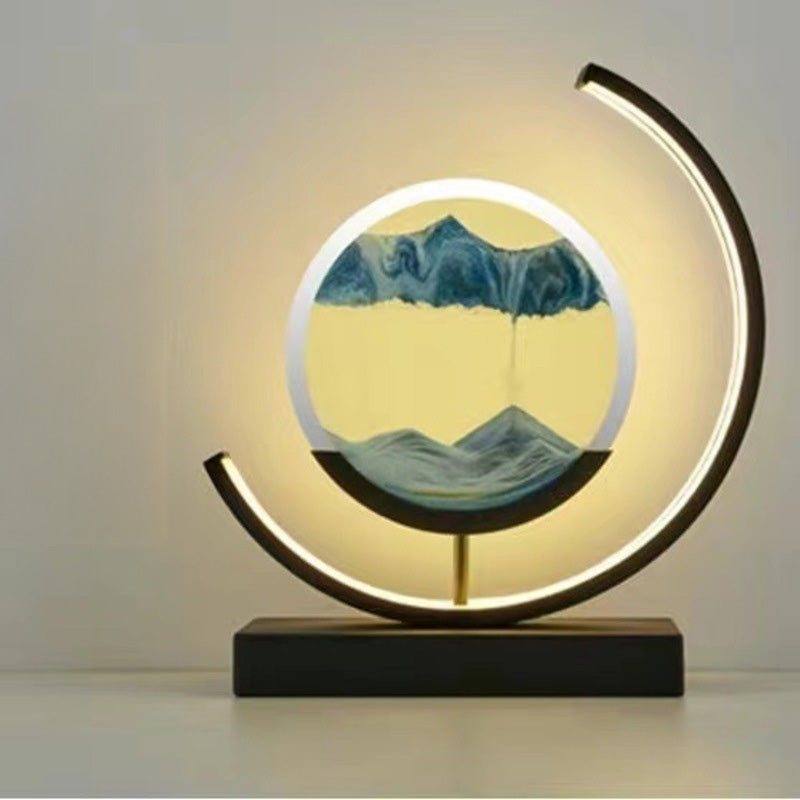 Eprolo LED flowing sand painting lamp night light with swirling sand and colorful illumination for home decor or gift use.
