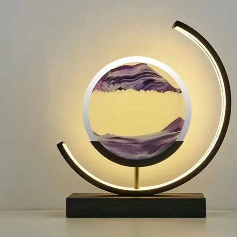 Eprolo LED flowing sand painting lamp night light with dynamic sand flow and colorful illumination for home decoration.