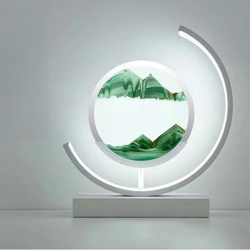 Eprolo LED flowing sand painting lamp as a night light with dynamic sand animation, ideal for home decor and gift use.