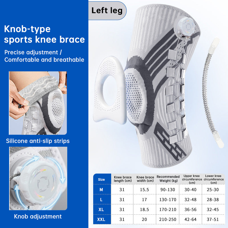 eprolo adjustable knee brace with spring support, slim shin defender basketball knee pads, non-slip compression sports protector