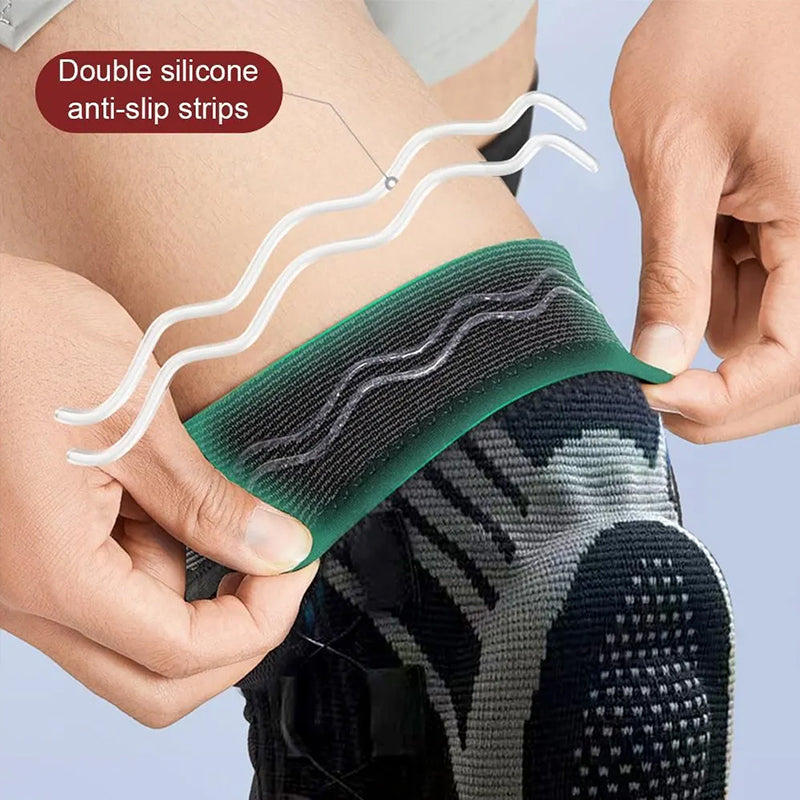 eprolo adjustable knee brace with spring support and non-slip compression for sports, featuring slim shin defender and basketball protection