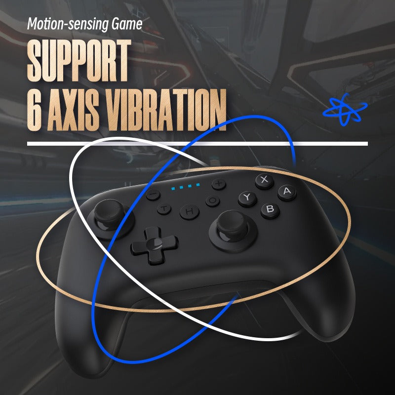 Suitable for Switch/site/OLED wireless Bluetooth game controller T30 six axis wake-up NFC - American Smart