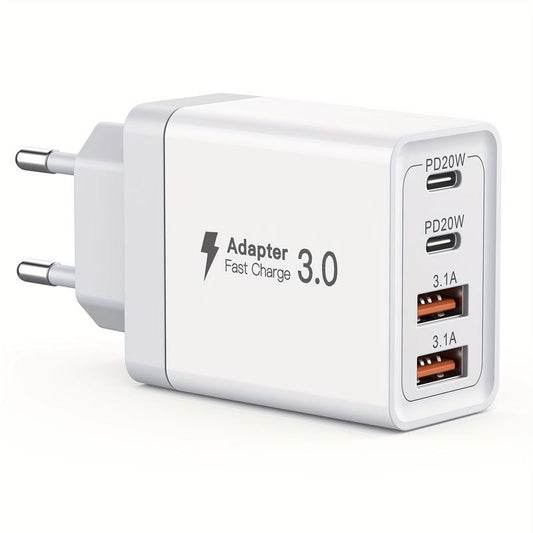 Eprolo 40W multi-port fast charger with multiple USB ports for Apple iPhone and Android phones, electronic device adapter