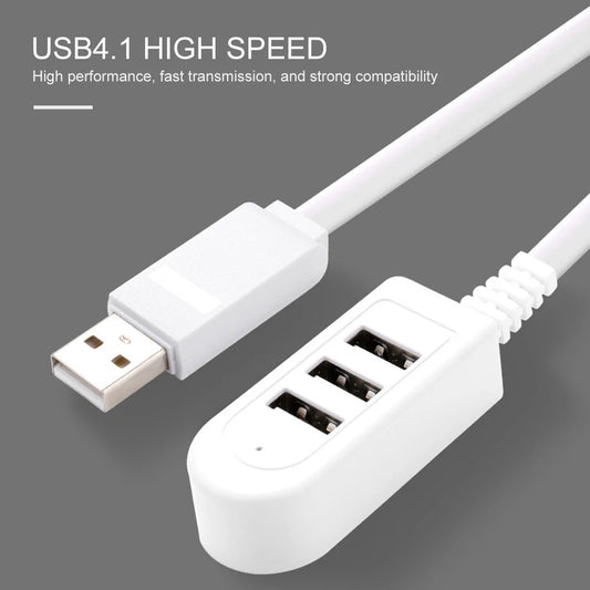 Eprolo USB 3-in-1 splitter socket with three ports, multifunctional charger hub, and data extension cable for versatile connectivity.