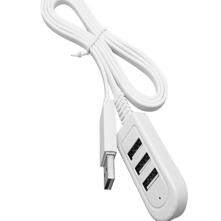 eprolo USB three-in-one splitter socket with three ports, multifunctional charger and data extension cable, shown in the image.