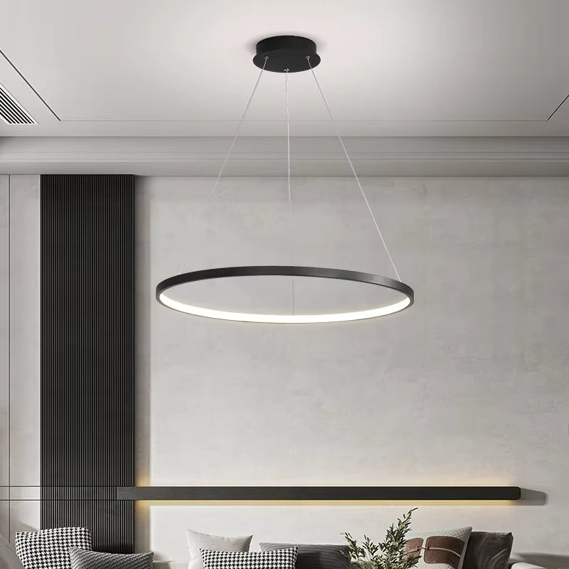 Dimmable LED chandelier pendant light by eprolo, surface-mounted minimalist design for kitchen or living room lighting.