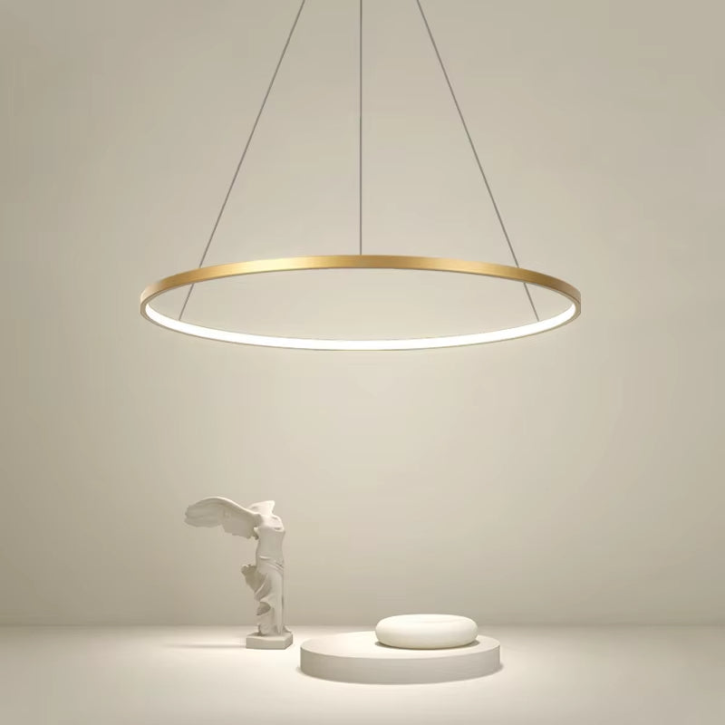 Dimmable LED chandelier pendant light by eprolo, surface-mounted minimalist design for kitchen or living room lighting.