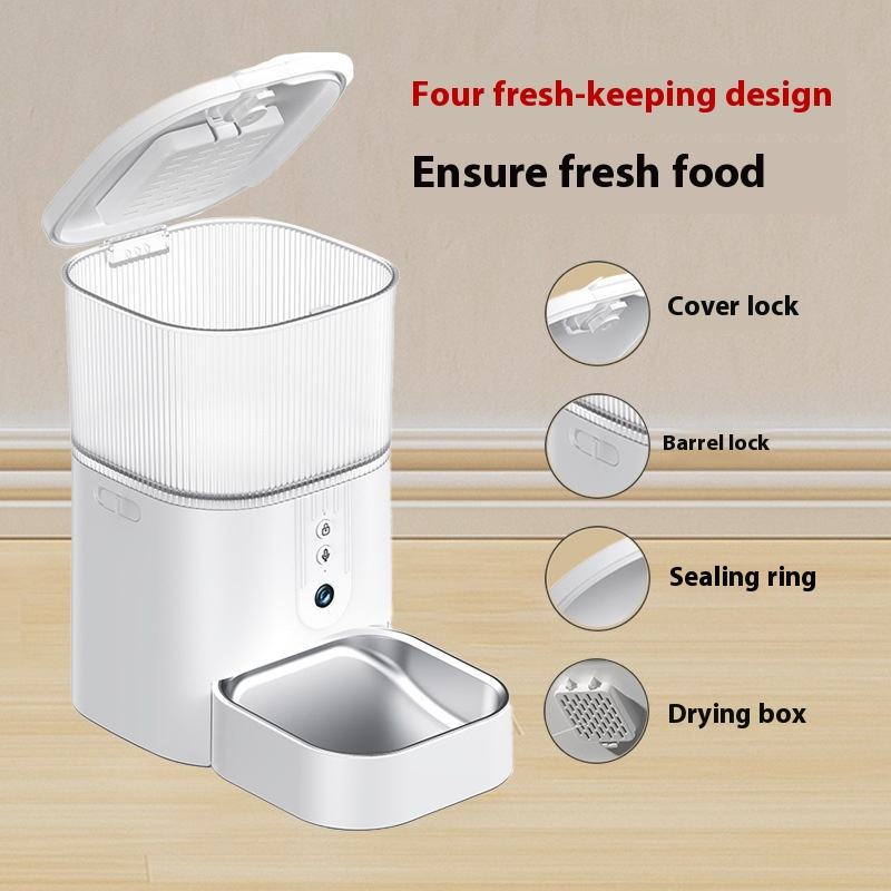 eprolo Wifi 3L Smart Pet Feeder with camera, app control, video speaker, automatic food dispenser for dogs and cats