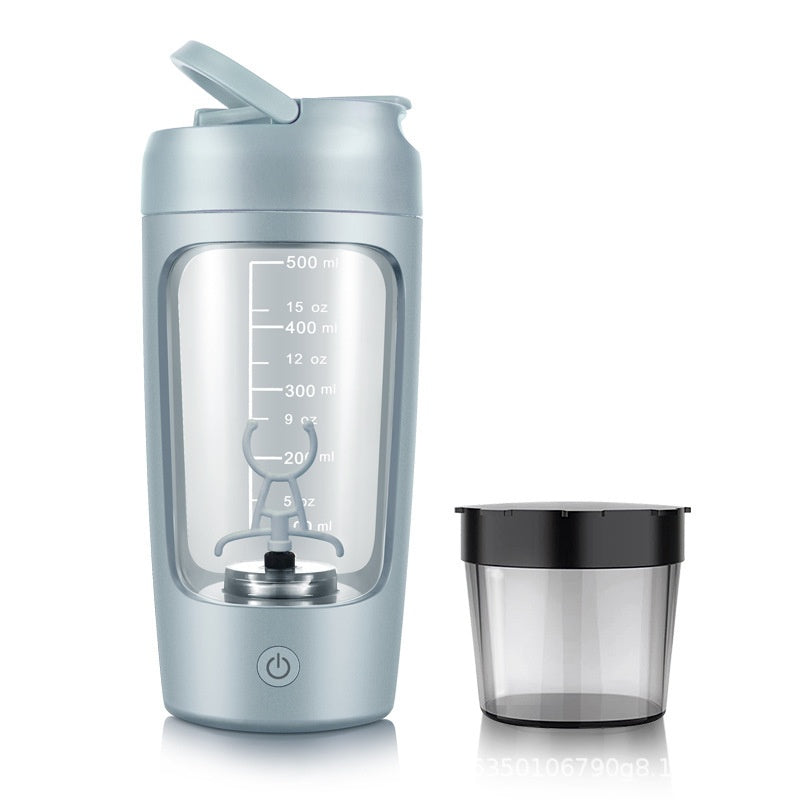 Eprolo fully automatic electric shaking cup with large capacity and rechargeable feature, shown with stainless steel interior and sleek design.