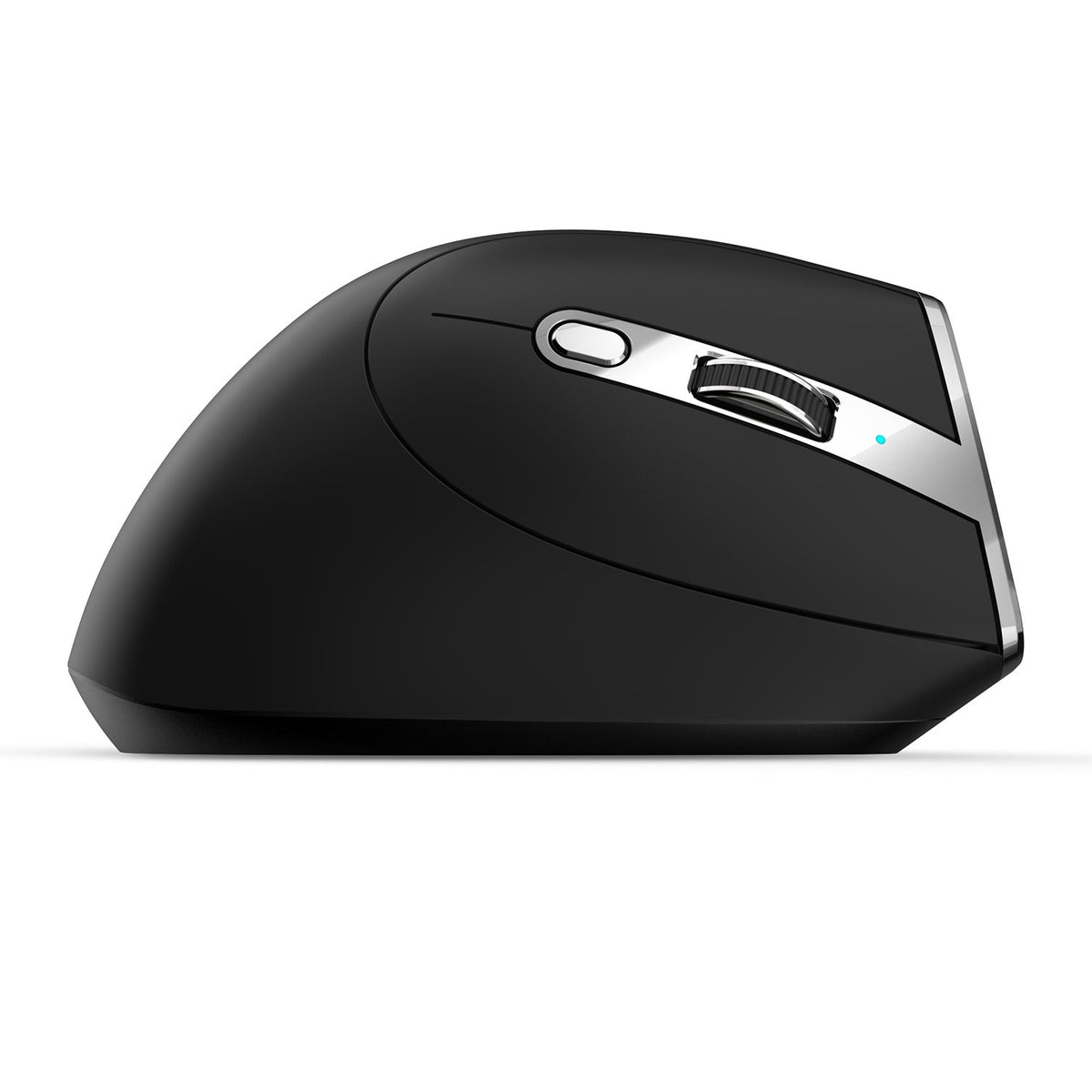 Eprolo ZELOTES Master F36 vertical ergonomic mouse with Bluetooth, programmable buttons, and charging port, held in hand.