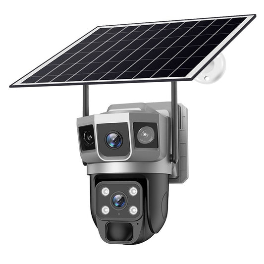 Eprolo V380PRO-9 solar-powered WiFi outdoor waterproof security camera with HD monitoring and remote access.