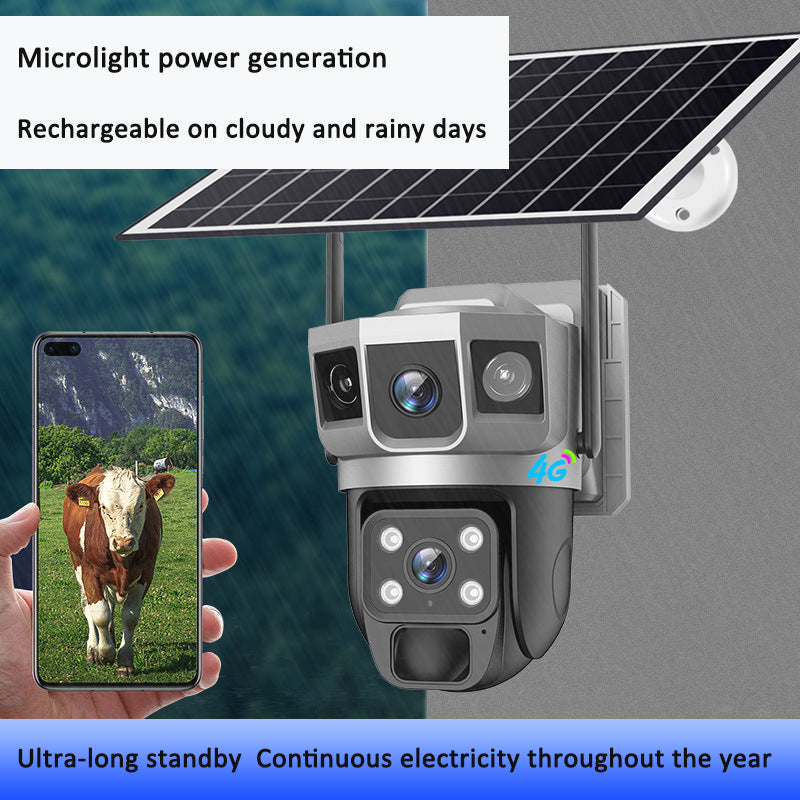 Eprolo V380PRO-9 solar-powered WiFi outdoor waterproof ball camera with HD monitoring and remote access.