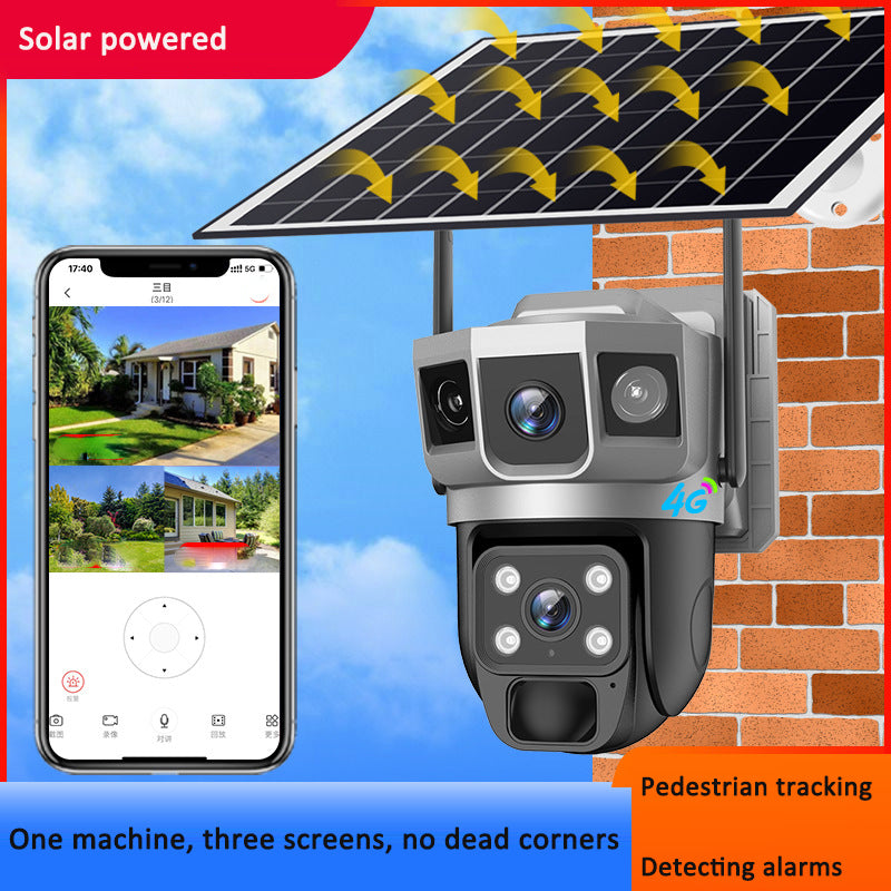 Eprolo V380PRO-9 solar-powered WiFi outdoor waterproof ball machine HD monitoring camera with remote access and uninterrupted power