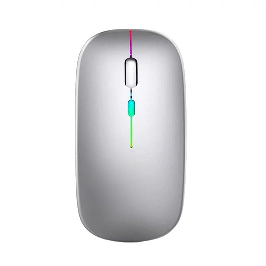 Eprolo wireless rechargeable Bluetooth dual-mode illuminated multifunctional mouse with ergonomic design and LED lighting.