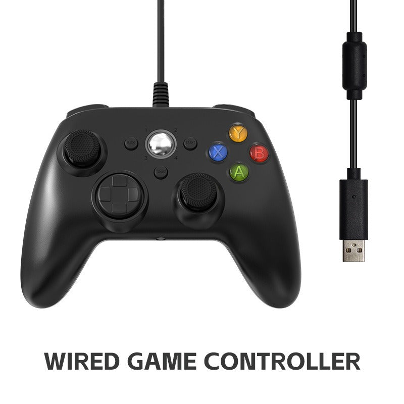 Eprolo Xbox 360 wireless controller with Turbo function and vibration, compatible with PC gaming, featuring ergonomic design and standard buttons.