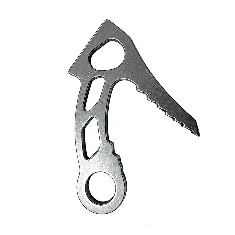 Eprolo X7AC Pro Series stainless steel climbing hook, heavy-duty gear for extreme and sport climbing, shown in close-up.