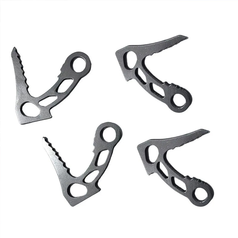 Heavy-duty stainless steel climbing hook from eprolo's X7AC Pro Series, designed for extreme and sport climbing activities.