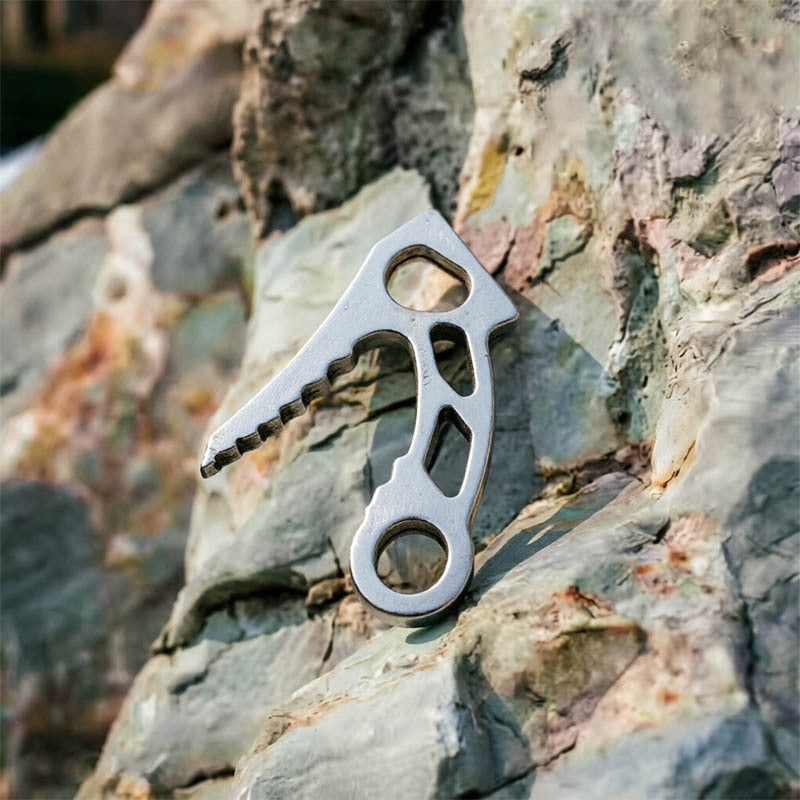 Heavy-duty stainless steel climbing hook from eprolo's X7AC Pro Series, designed for extreme and sport climbing activities.