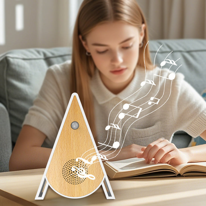 Realistic birdsong music box by eprolo with motion sensor, portable bird chirp speaker for desktop or wall mounting.
