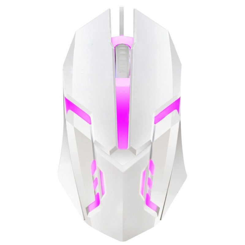 Eprolo X1 Neutral wired computer mouse with colorful luminous accents, suitable for home, office, and business use on laptop or desktop.