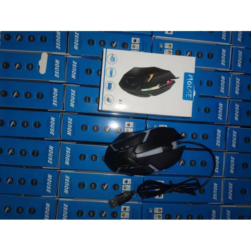 Eprolo X1 Neutral wired computer mouse with colorful luminous design for home office and desktop use.