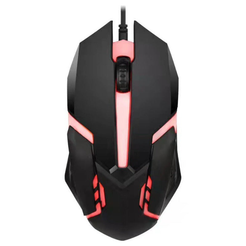 Eprolo X1 Neutral wired computer mouse with colorful luminous design for home, office, and business use on a laptop or desktop.