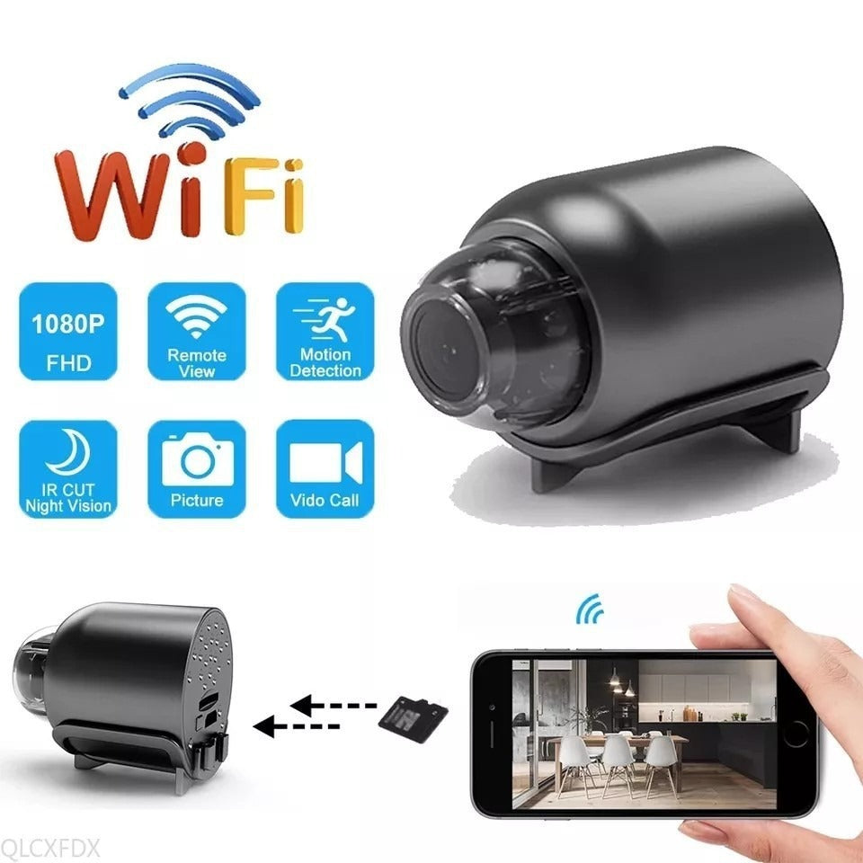 eprolo X5 1080P HD mini WiFi indoor security camera with night vision, audio, video recording, and home surveillance features.