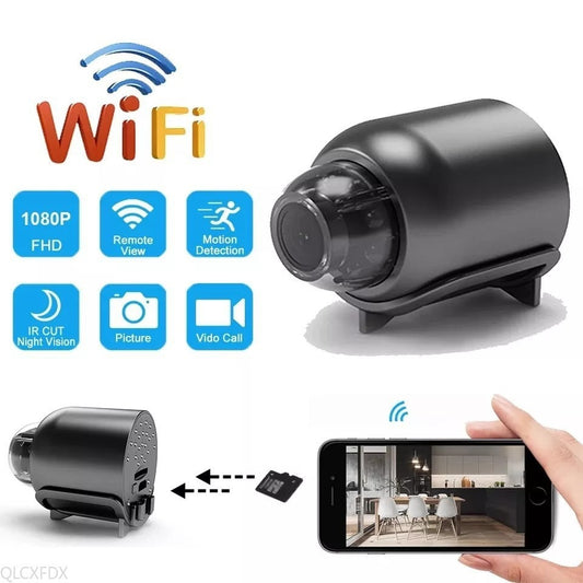 eprolo X5 1080P HD mini WiFi indoor security camera with night vision, audio, video recording, and home surveillance features.