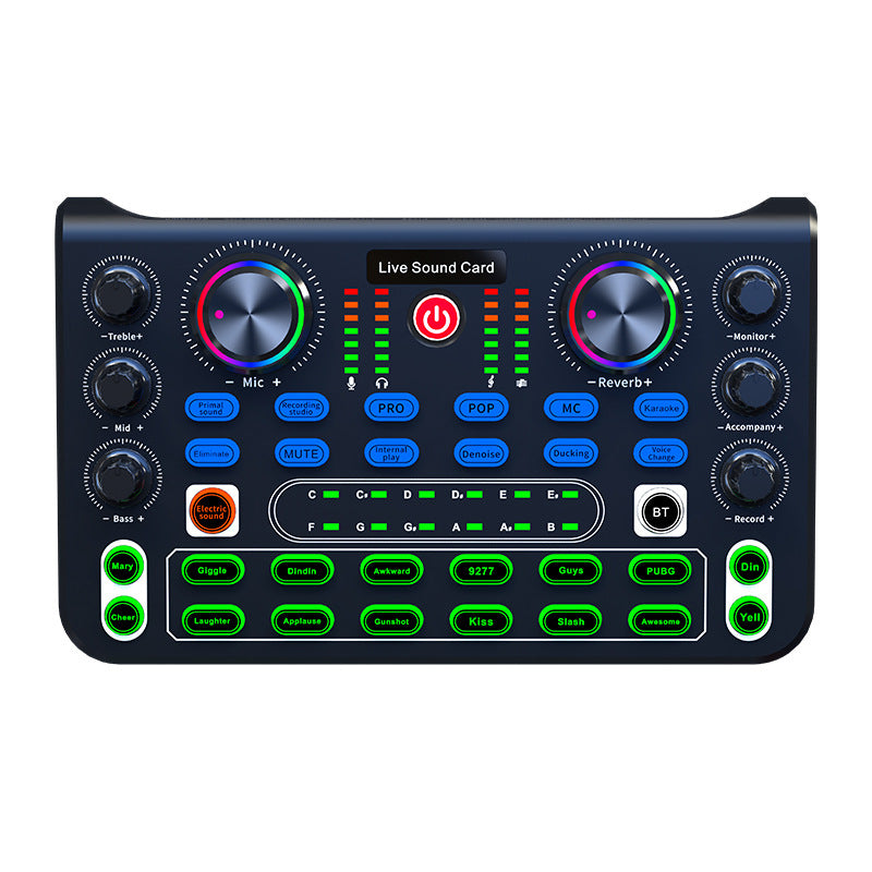 eprolo HD X60 sound card and professional audio mixer for karaoke, broadcasting, and live singing performances.