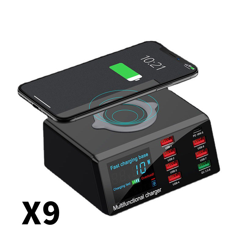 eprolo 100W multi-function USB charger with fast charging, wireless charging, and multiple ports for mobile phones and devices