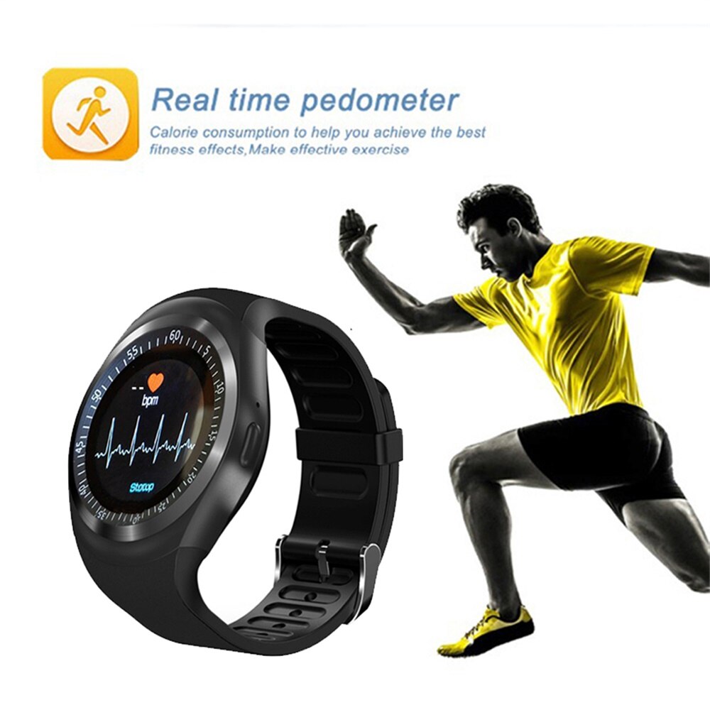 eprolo Sport smart watch Y1HR with heart rate monitor, pedometer, fitness tracker, smart bracelet, for men, 2G GSM SIM card support