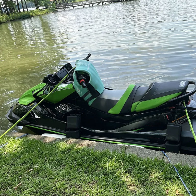 Heavy-duty eprolo bungee dock lines for jet skis and kayaks, featuring stretch mooring ropes for PWC, pontoon, Sea-Doo, and WaveRunner.