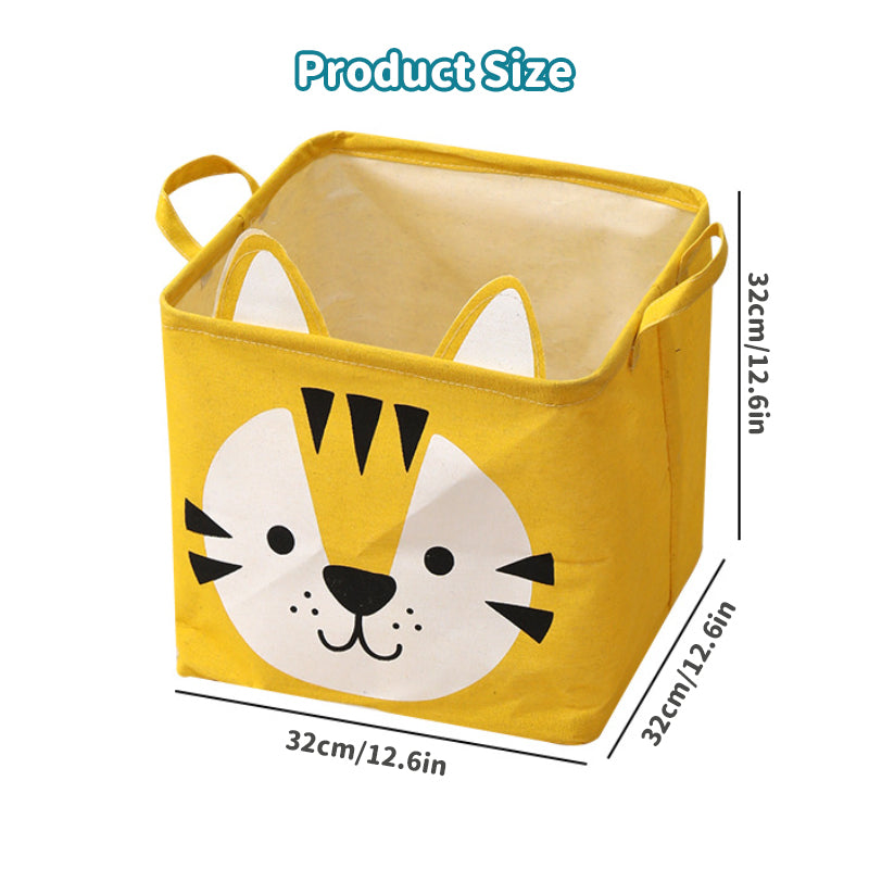 Foldable fabric cartoon kids' toy storage bin by eprolo with colorful design, ideal for organizing toys, clothes, and laundry in living rooms