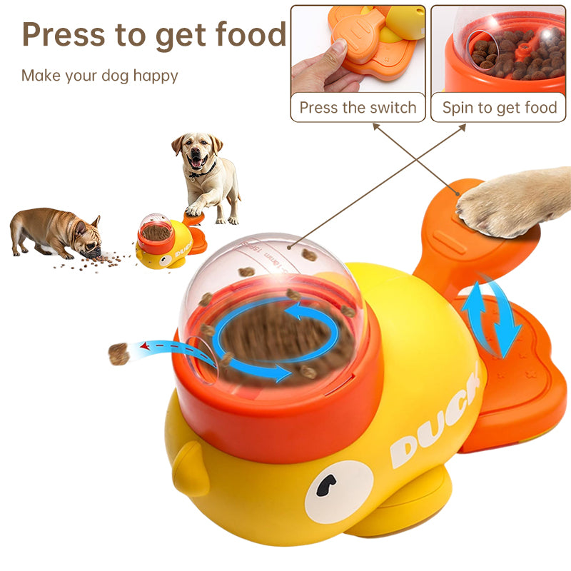 Eprolo intelligent cartoon dog automatic feeder with large capacity, anti-slip base, doubles as a toy and feeding utensil.