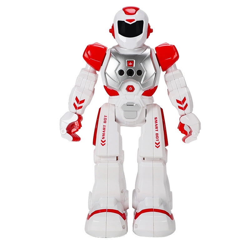 Eprolo Mechanical War Police robot toy for children with infrared sensors, singing features, and remote control for early education fun.
