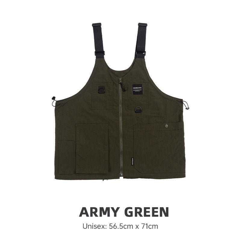 Unisex multi-pocket sleeveless utility vest from eprolo with multiple compartments, ideal for camping, fishing, work, and hiking.
