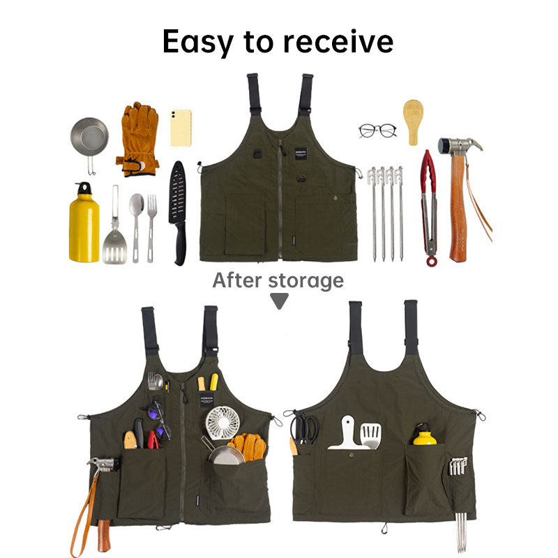 Eprolo multi-pocket sleeveless utility vest with multiple pockets, ideal for camping, fishing, work, and hiking activities.
