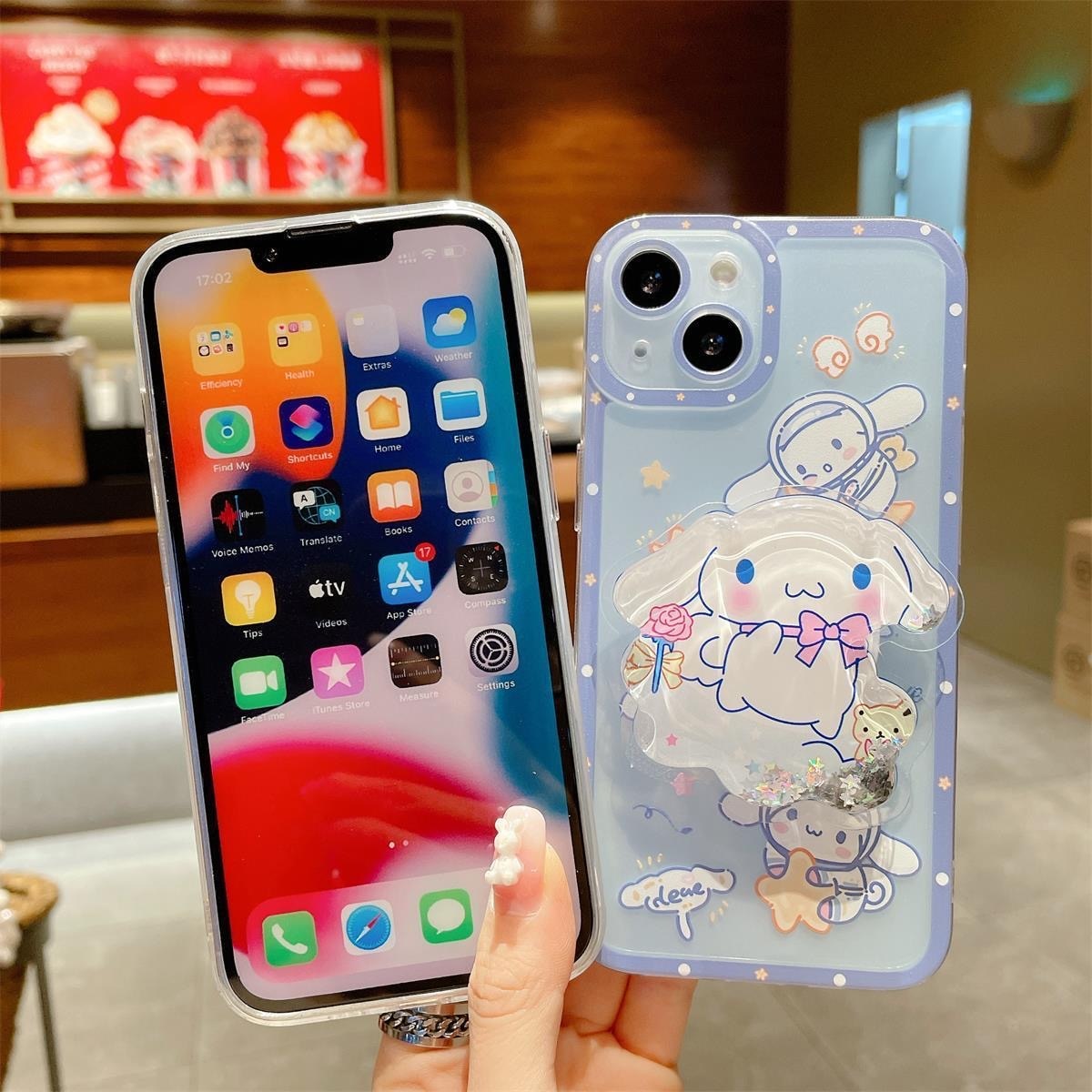 cinnamoroll-sanrio-with-quicksand-stand-phone-case