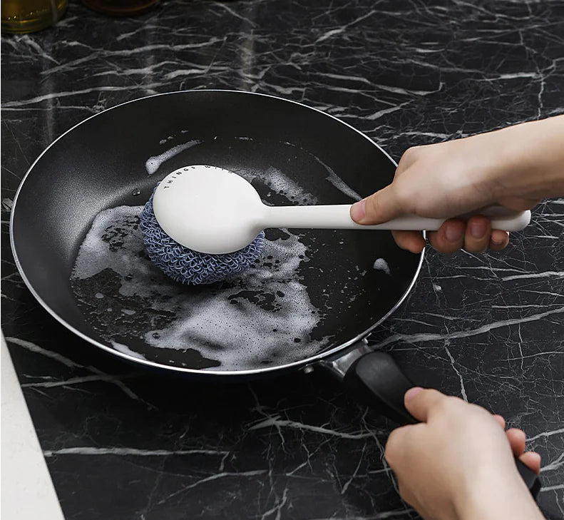 Long Handle Nano Fiber Cleaning Ball for Pots and Dishes