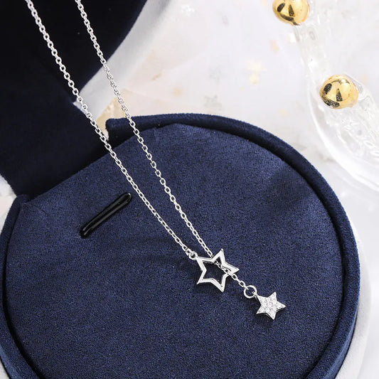2020 Silver Star Necklace with Diamond Accent (Simple)