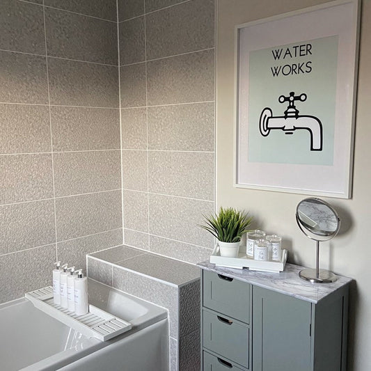 Water Works Bathroom Funny Property Trading Game Print Wall Art Poster Print-0