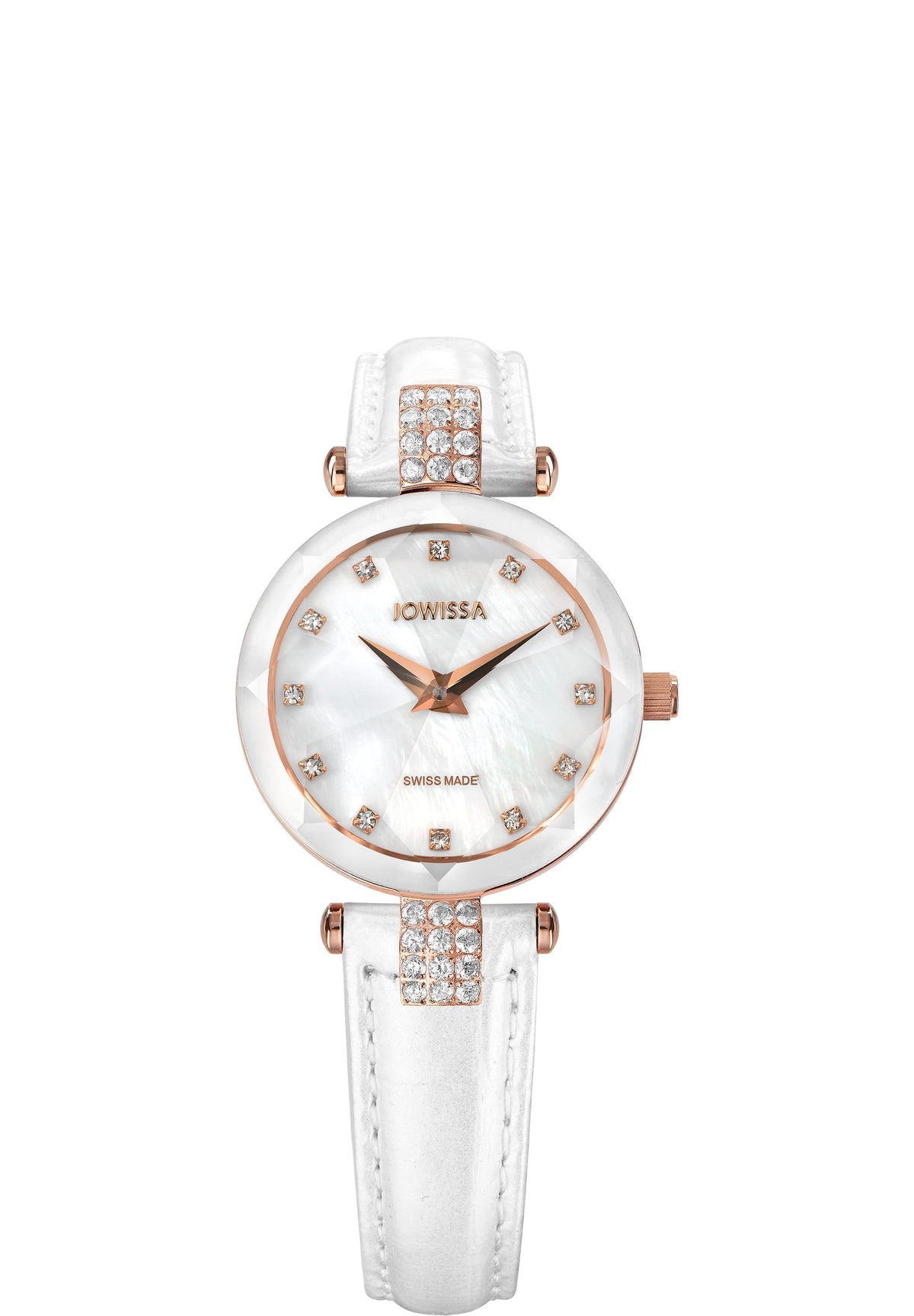 Jowissa Facet Strass Swiss ladies' wrist watch with a sleek face and sparkling accents, showcasing elegant design and craftsmanship.