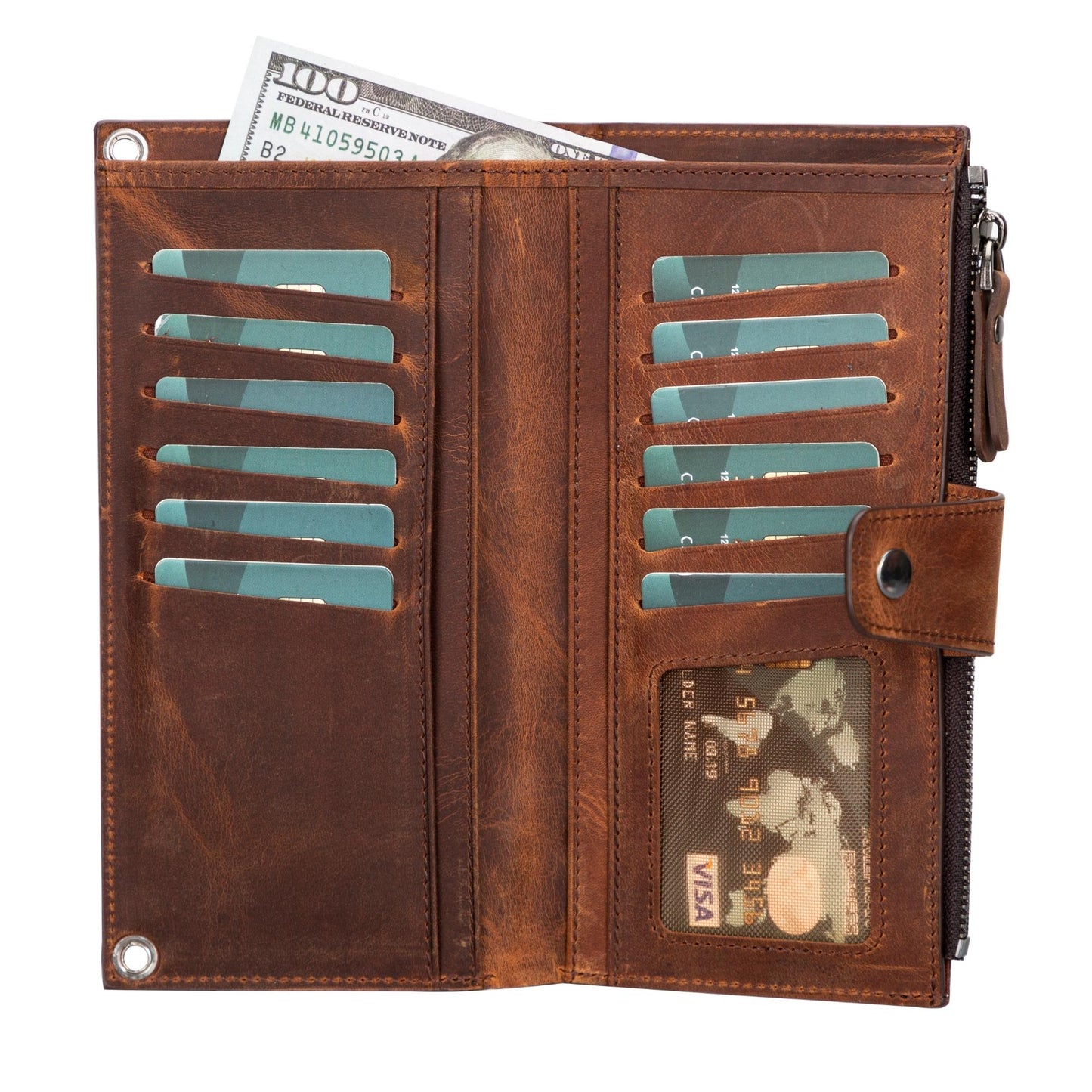 Kaycee Leather Women's Cell Phone Wallet with Strap