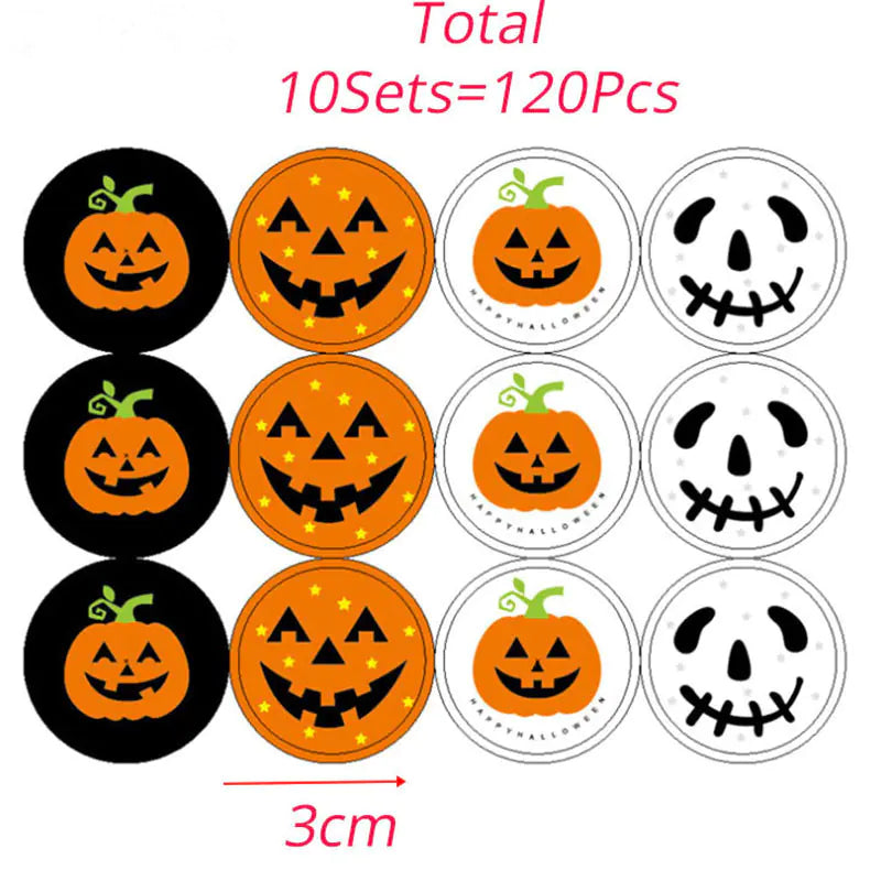 Halloween Pumpkin Face Decoration Stickers (Set)