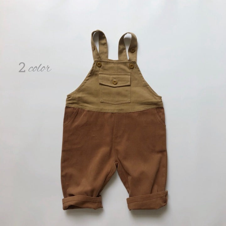 Baby Color Matching Design Soft Cotton Fashion Overalls-6