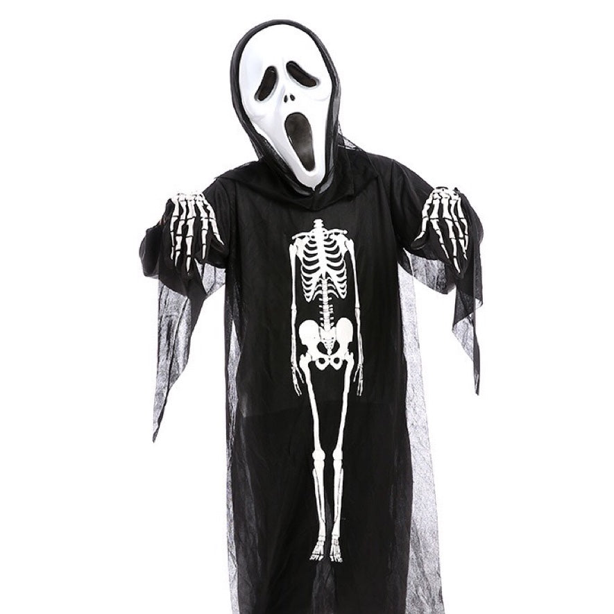 Halloween Skeleton Ghost Clothes & Gloves & Masks Sets-2